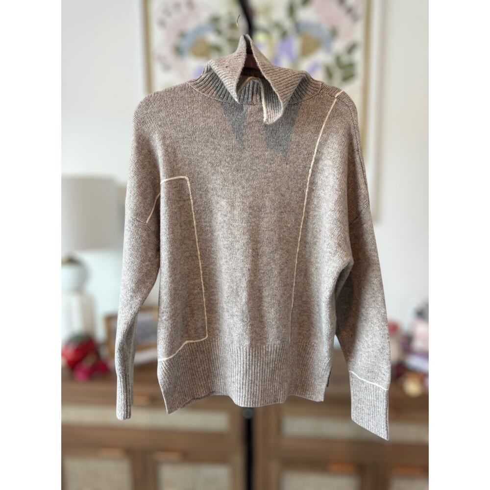 Studio By The Workshop Abstract Stripe Turtleneck… - image 3